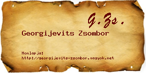 Georgijevits Zsombor névjegykártya